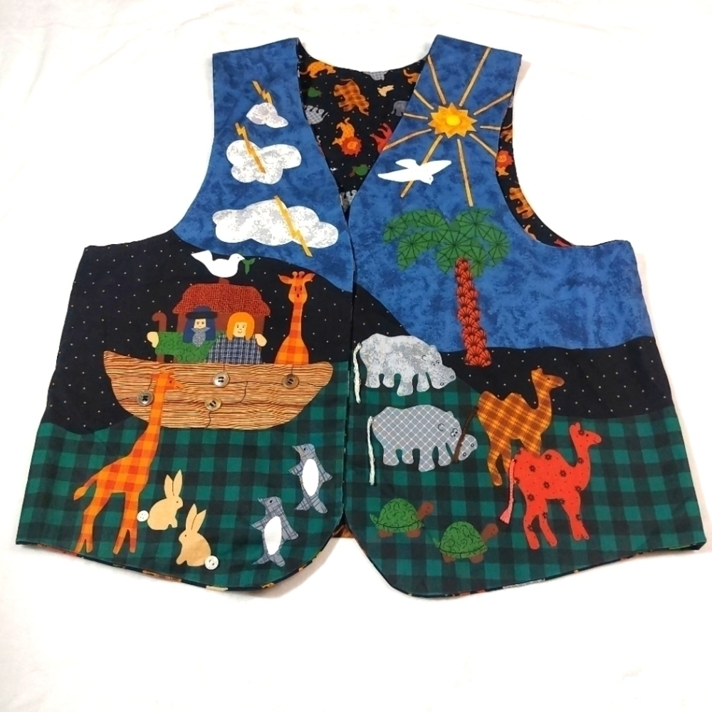 Noah's Ark Hand Crafted Reversible Vest One Size